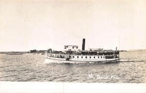 Maine Steam Ship Ferry Aucocisco RPPC Postcard