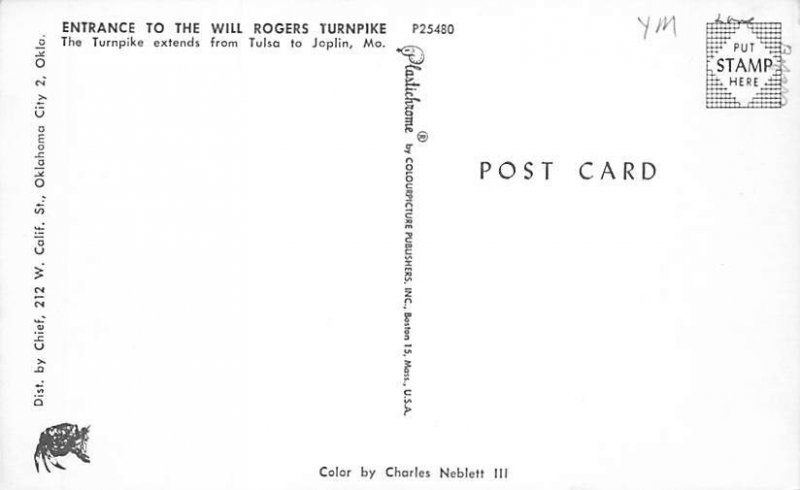 Tulsa Entrance Will Rogers Turnpike OK 