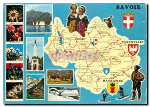 Postcard Modern Savoie Map of the department of Savoie