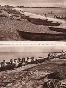 Native community life fishing boats fishermen Pointe-Noire Republic of the Congo