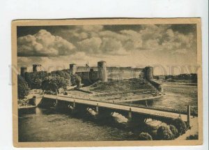 437343 ESTONIA NARVA Ivangorod and the bridge Vintage postcard