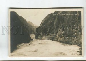 475603 Norway Hardanger road to Laatefos Vintage photo postcard