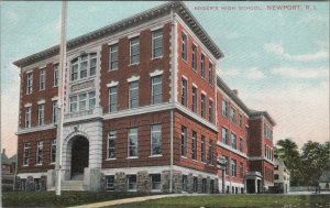 Postcard Roger's High School Newport RI