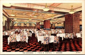 Linen Postcard The Cafeteria at the YMCA Hotel in Chicago, Illinois~138460