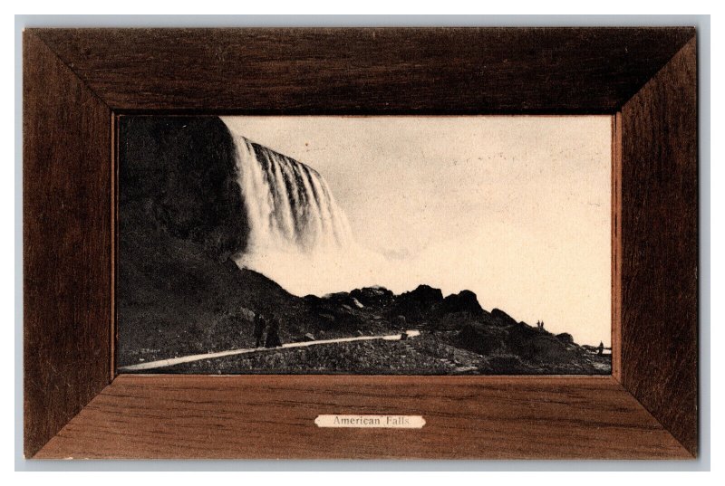 Postcard NY American Falls Niagara Falls New York Picture Frame Card 