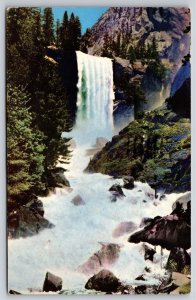 Yosemite Park California~Vernal Falls~Vintage Postcard