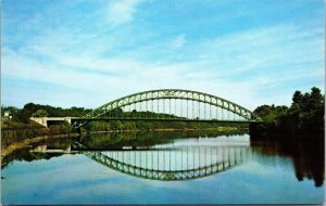 Tyngsboro Bridge Merrimack River Massachusetts MA Postcard VTG UNP Vintage 