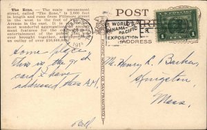 San Francisco CA California Zone Amusement Street c1900-20s Vintage Postcard