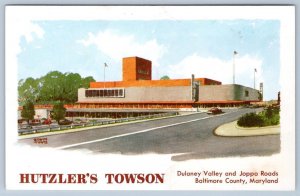 1970's HUTZLER'S DEPARTMENT STORE TOWSON MARYLAND EXTERIOR VIEW EDWIN TUNIS ART