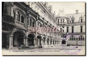 Old Postcard Pierrefonds Chateau Colonnade of the Honor Court