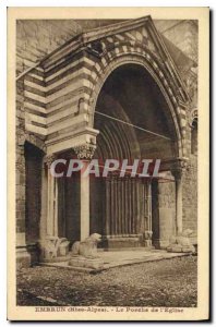 Postcard Old Embrun (H A) The Porch of the Church