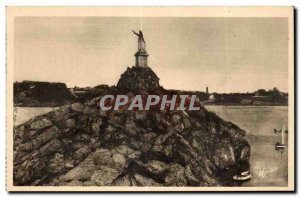 Old Postcard Cote Emeraude Emerald Coast Saint Servan sur Mer Virgin Bizcux h...