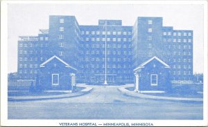 Veterans Hospital Minneapolis Minnesota MN WB Postcard VTG UNP VIntage Unused 