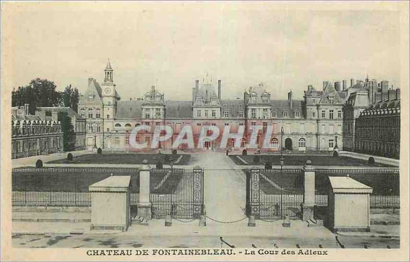 Postcard Old Chateau of Fontainebleau The Court of Farewells