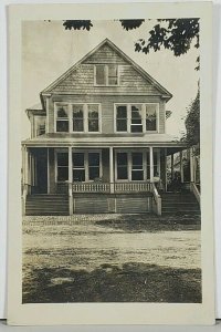 Littlestown Pa 1908 RPPC House Home Brick Sidewalk Dirt Roads Woman Postcard J17