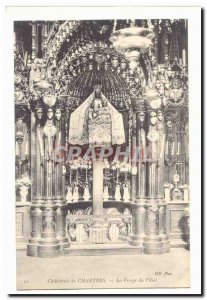 Chartres Cathedral Old Postcard The Virgin of the Pillar