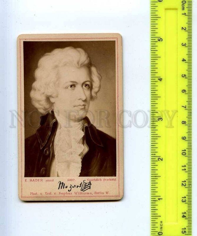 256381 MOZART Austrian COMPOSER by HADER Vintage CDV Portrait