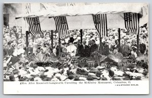 Columbus Ohio~Alice Roosevelt Longworth Unveils McKinley Monument~c1910 Pc