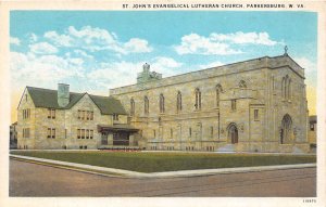 J34/ Parkersburg West Virginia Postcard c1910 St Johns Evangelical Church 221