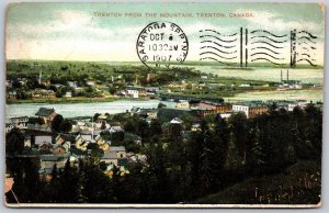 Postcard Trenton Ontario c1907 View From The Mountain by Nerlich RPO Cancel