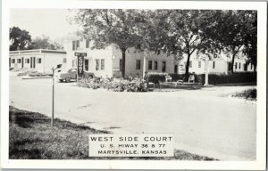 West Side Court Motel, Marysville KS Vintage Postcard G16