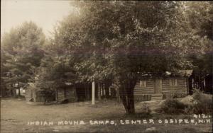 Center Ossipee NH Indian Mound Camps c1920s Real Photo Postcard