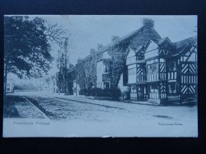 Cheshire Macclesfield PRESTBURY Village High St. c1903 UB Postcard by Valentine