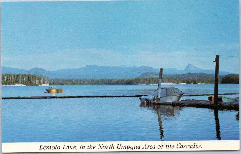 Lemolo Lake in North Umpqua Area of the Cascades with Mt. Thielsen