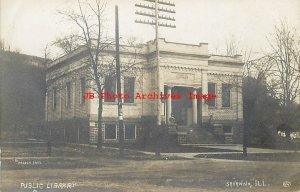 IL, Savanna, Illinois, RPPC, Public Library Building, Madsen Bros Photo No 44