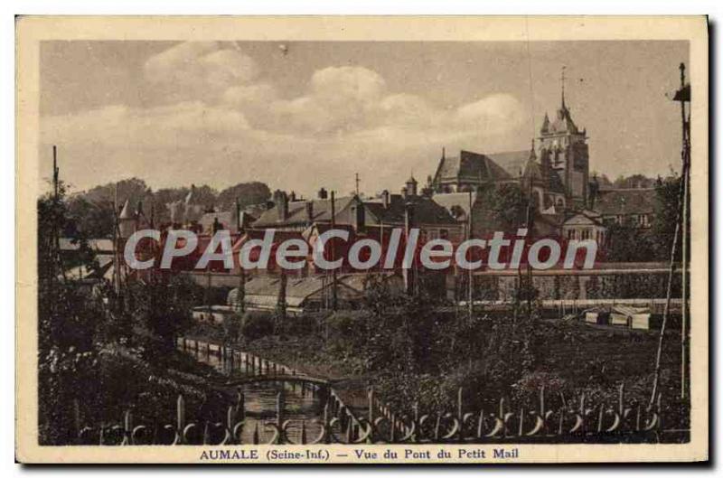 Old Postcard Aumale View Du Pont Du Petit Mail