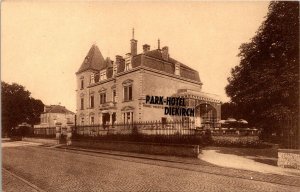 VINTAGE POSTCARD 1930's ADVERTISING CARD HOTEL BEAU-SITE DIEKIRCH LUXEMBOURG