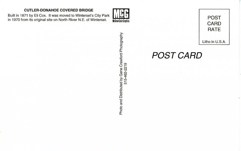 IA - Winterset. Cutler-Donahoe Covered Bridge