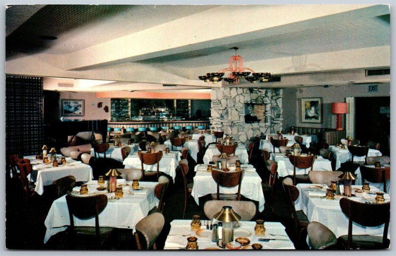 Vtg Corona Del Mar California CA Jamaica Inn Restaurant Dining Room Postcard