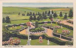 Wisconsin Dickeyville Park Scene Curteich