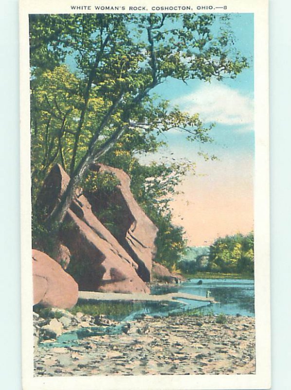 W-border NATURE SCENE Coshocton Ohio OH AD4568