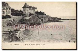 Postcard Ancient Pornic Beach Grandes Valles