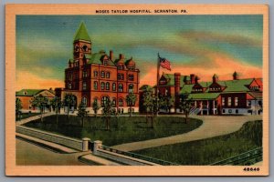 Moses Taylor Hospital Pinetrees Landmarks Scranton Pennsylvania PA Postcard