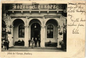 CPA AK Hamburg- hotel de l'Europe, Entree GERMANY (888323)