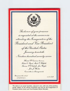 Postcard Facsimile, official invitations, Washington, District of Columbia
