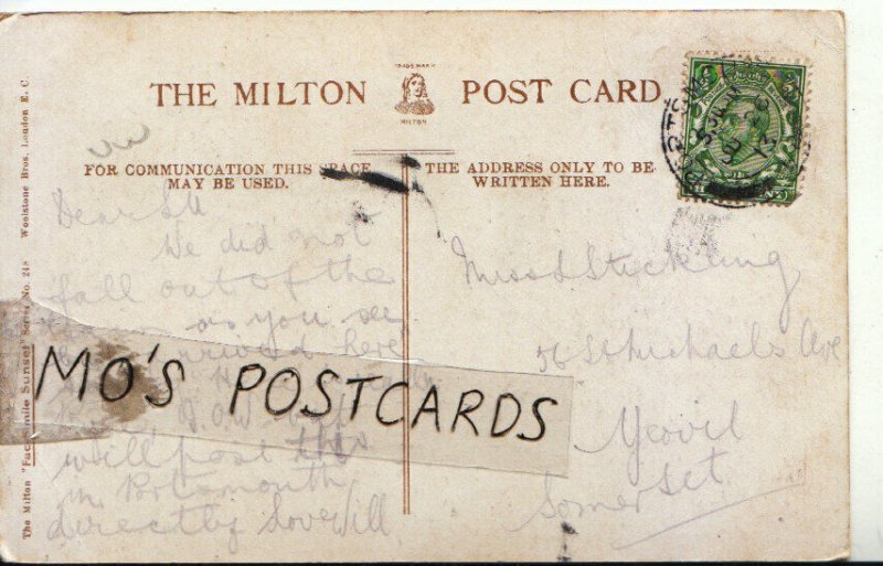 Genealogy Postcard - Stickling - St Michaels Ave - Yeovil - Somerset - Ref 8231A