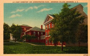 South Carolina Anderson East Dormitory & Administration Building Anderson Col...