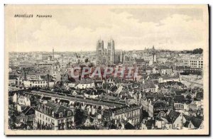 Old Postcard Panorama Brussels