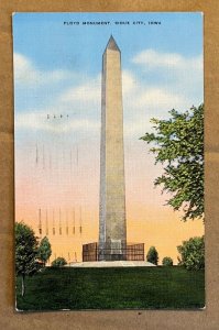 1938 USED .01 POSTCARD - FLOYD MONUMENT, SIOUX CITY, IOWA