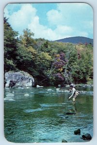 1950 Adirondacks New York Vintage Postcard Ausable River Lake Placid Wilmington
