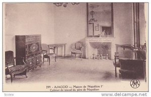 AJACCIO, Maison de Napoleon I, Cabinet de travail du pere de Napoleon France,...