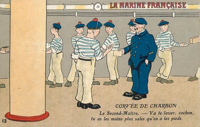 French army military humor comic caricature military french navy uniform officer