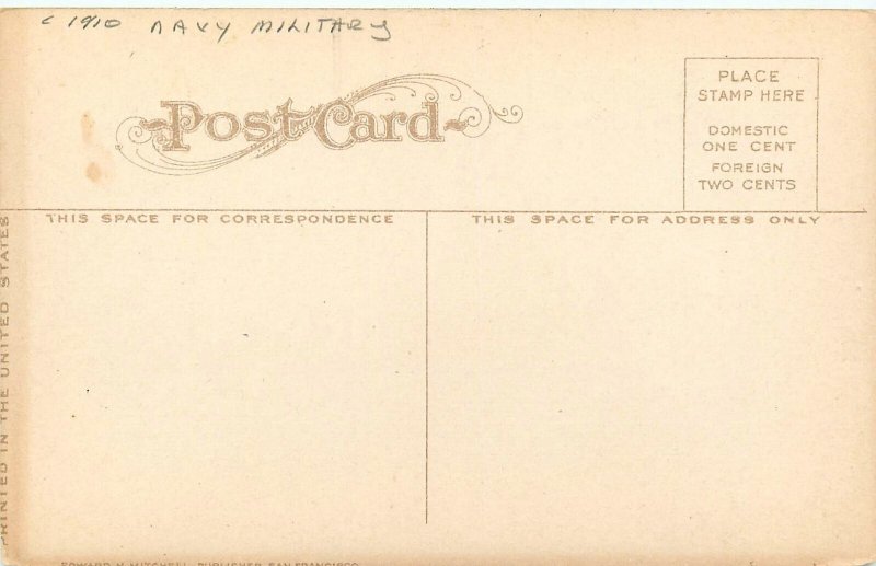 C1910 Navy Military US Battleship Nebraska Mitchell Postcard 25-5641