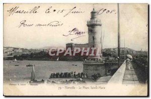 Old Postcard Marseille Le Phare Sainte Marie