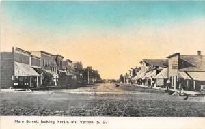 F13/ Mt Vernon South Dakota Postcard c1910 Main Street Stores