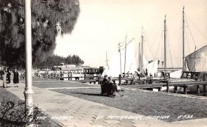 St. Petersburg Florida The Harbor, Real Photo Vintage Postcard U8092